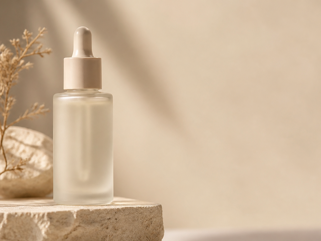 The finished skincare serum advertisement produced for this case study